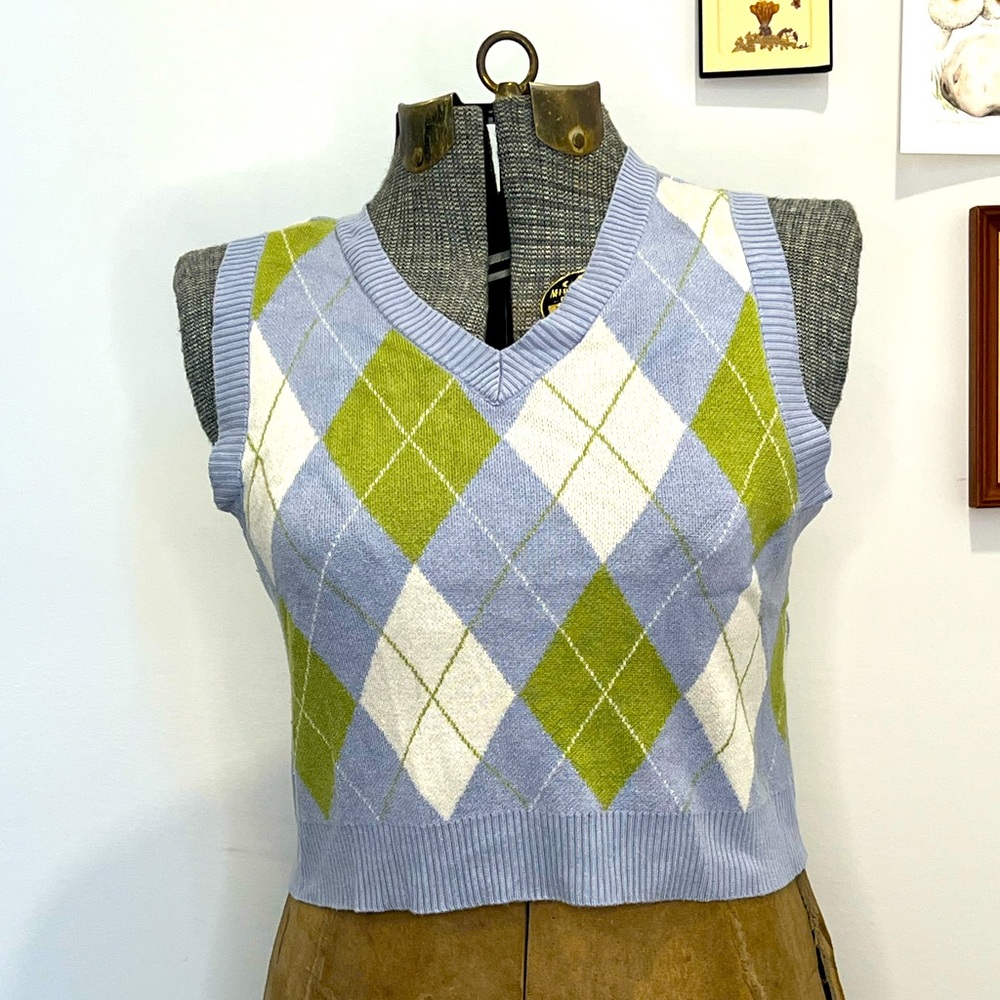 Preppy light Academia Sweater vest